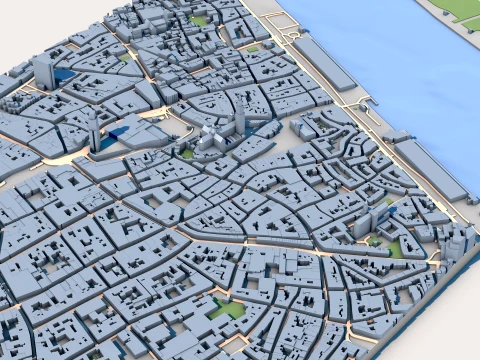 Cathedral of Our Lady Belgium Map 3D Model
