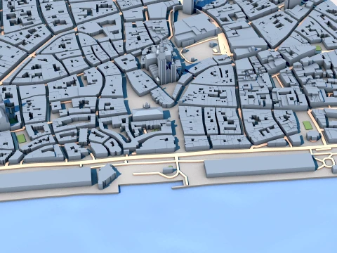 Cathedral of Our Lady Belgium Map 3D Model