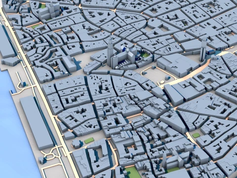 Cathedral of Our Lady Belgium Map 3D Model