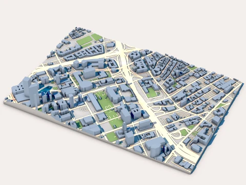 Собор Богоматері Ангелів в Лос-Анджелесі Карта США 3D Модель