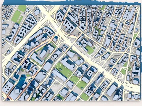 Cathedral of Our Lady of the Angels in Los Angeles United States Map 3D Model