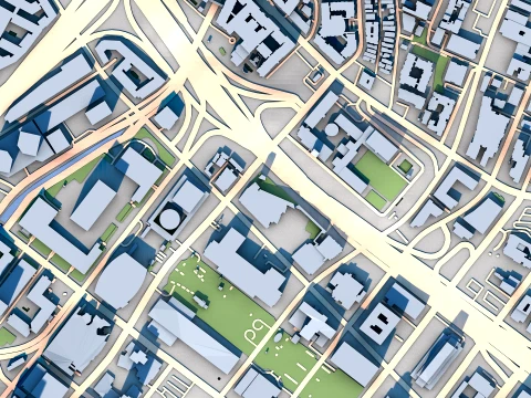 Cathedral of Our Lady of the Angels in Los Angeles United States Map 3D Model