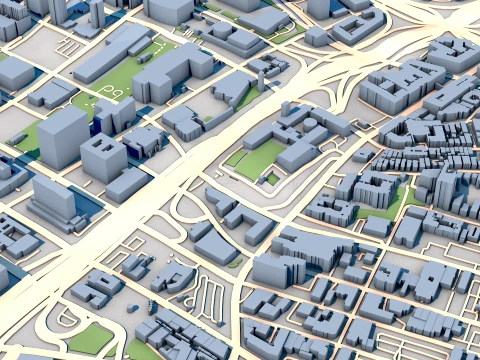 Cathedral of Our Lady of the Angels in Los Angeles United States Map 3D Model