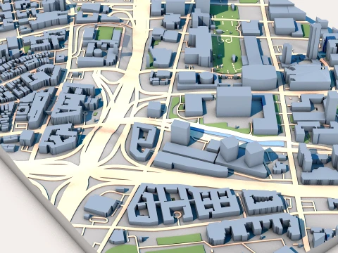 Cathedral of Our Lady of the Angels in Los Angeles United States Map 3D Model