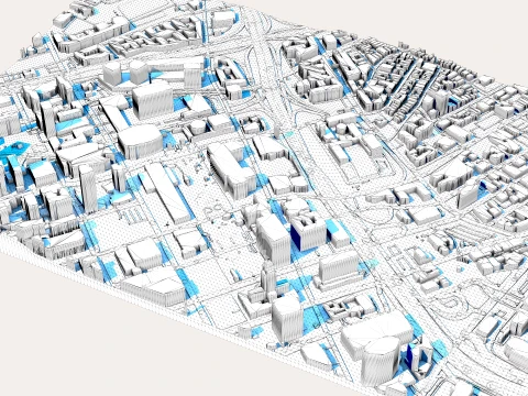 Cathedral of Our Lady of the Angels in Los Angeles United States Map 3D Model