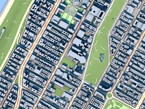 Cathedral of St John the Divine New York City Map 3D Model