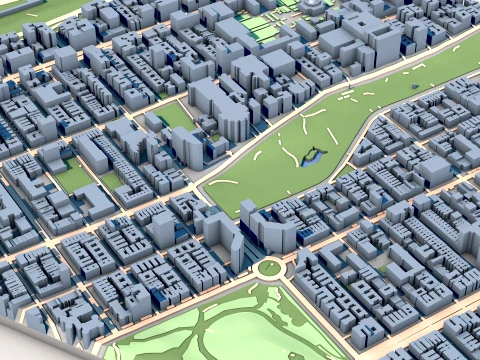 Cathedral of St John the Divine New York City Map 3D Model