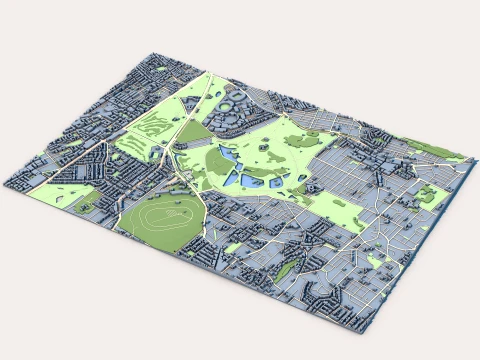 Centennial Park buitenwijk in Australië kaart 3D Model