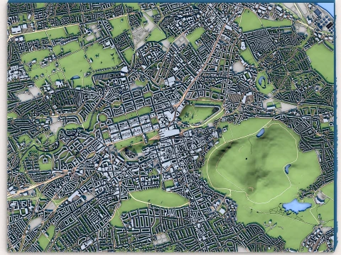 Cityscape Edinburgh Scotland Map 3D Model