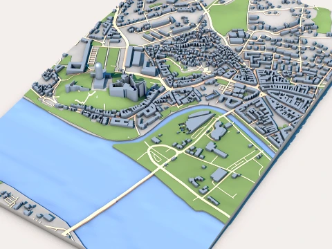 Basilica of Esztergom Cathedral in Esztergom Hungary Map 3D Model