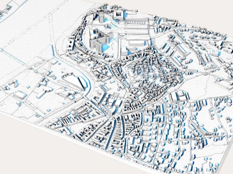 Basilica of Esztergom Cathedral in Esztergom Hungary Map 3D Model