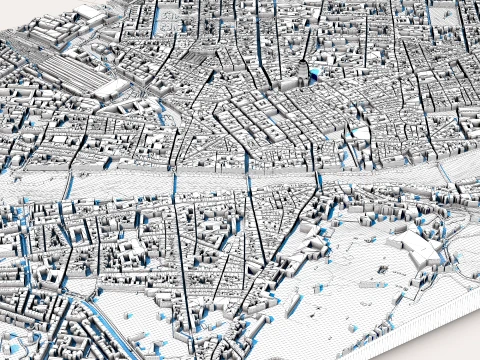 Florence Cathedral Italy Map 3D Model