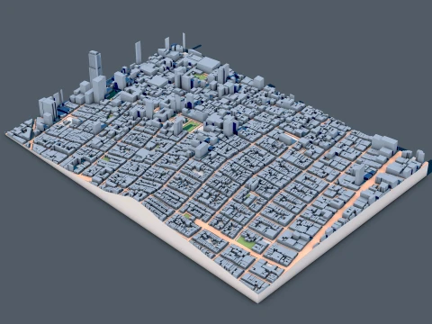 Karte der Grace Cathedral in San Francisco, Vereinigte Staaten 3D Modell