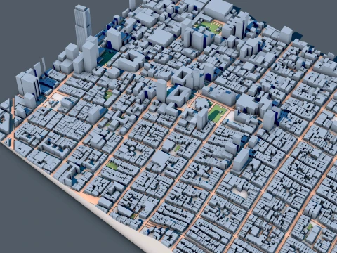 Grace Cathedral San Francisco United States Map 3D Model