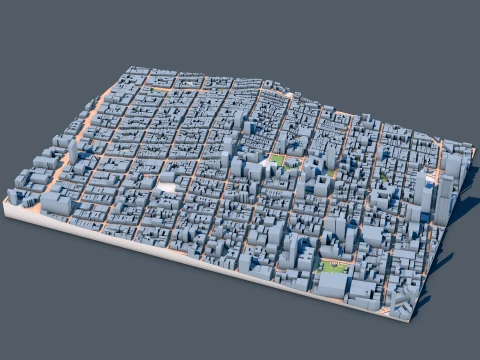 Grace Cathedral San Francisco United States Map 3D Model