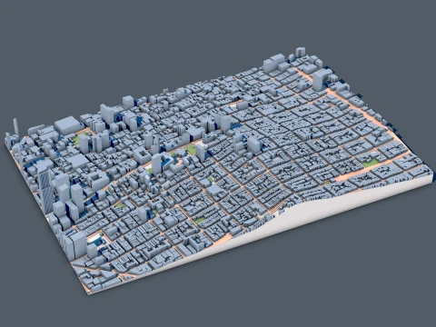 Grace Cathedral San Francisco United States Map 3D Model