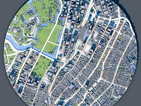 Cityscape Tokyo Japan Map 3D Model
