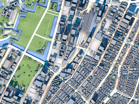 Cityscape Tokyo Japan Map 3D Model