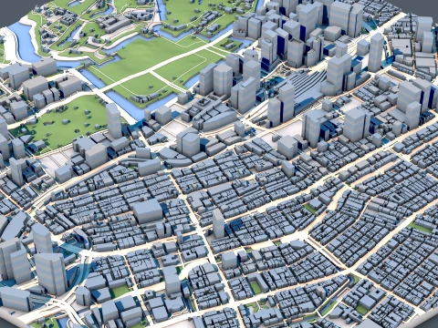 Cityscape Tokyo Japan Map 3D Model