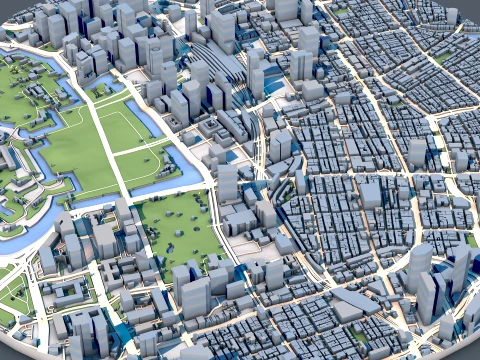 Cityscape Tokyo Japan Map 3D Model