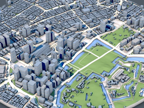 Cityscape Tokyo Japan Map 3D Model