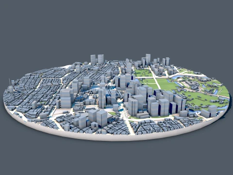 Cityscape Tokyo Japan Map 3D Model