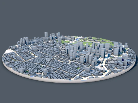 Cityscape Tokyo Japan Map 3D Model