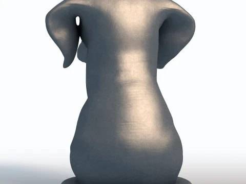 Dachshund Head Bust Sculpture 3D Print Model