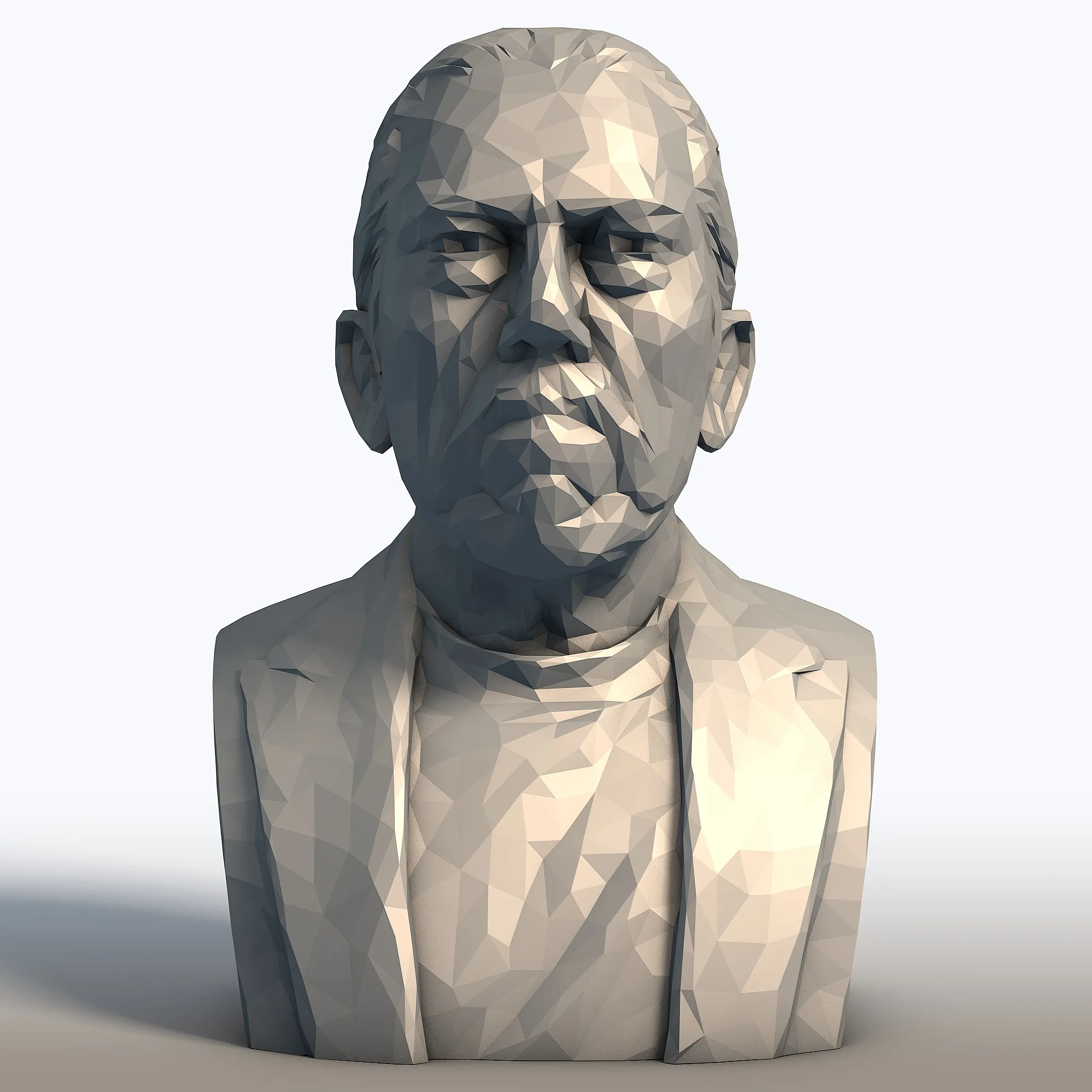 Danny Trejo Low Poly Bust - Machete Actor Sculpture - Geometric Tough Guy Portrait 3D Print Model .c4d .max .obj .3ds .fbx .stl .blend 