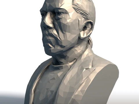 Danny Trejo Low Poly Bust - Machete Actor Sculpture - Geometric Tough Guy Portrait 3D Print Model