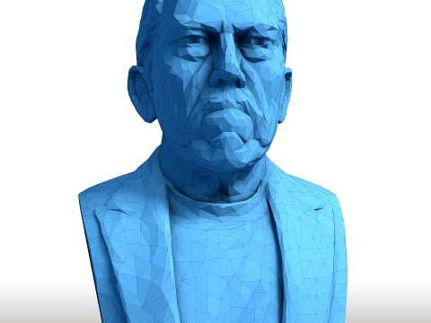 Danny Trejo Low Poly Bust - Machete Actor Sculpture - Geometric Tough Guy Portrait 3D Print Model