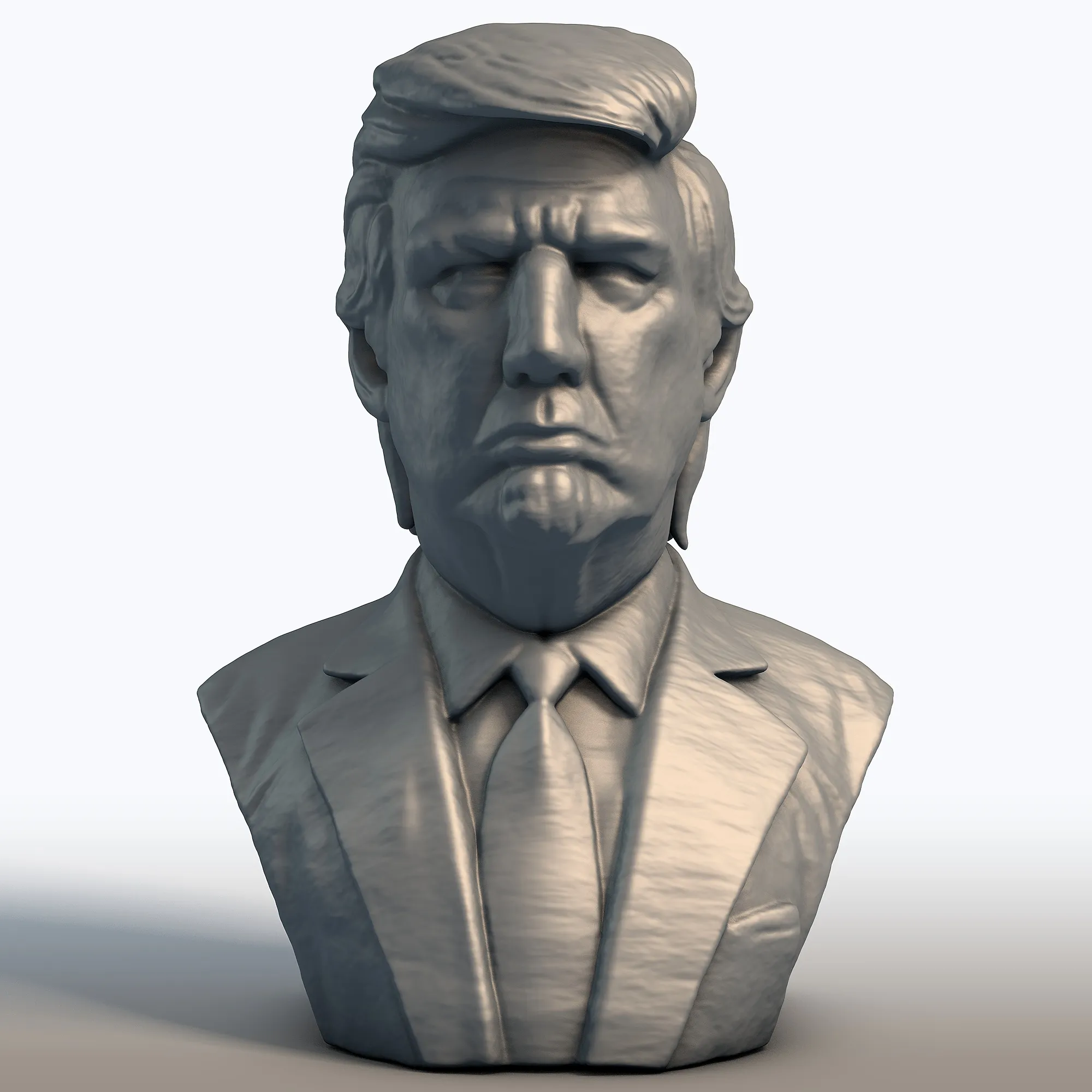 ドナルド・トランプ胸像 - 政治家グッズ - 元大統領モデル 3Dプリントモデル .c4d .max .obj .3ds .fbx .stl .blend 