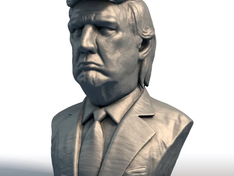 ドナルド・トランプ胸像 - 政治家グッズ - 元大統領モデル 3Dプリントモデル