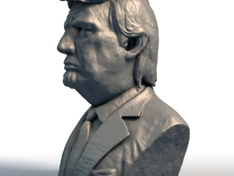 ドナルド・トランプ胸像 - 政治家グッズ - 元大統領モデル 3Dプリントモデル
