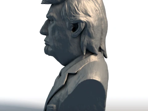 ドナルド・トランプ胸像 - 政治家グッズ - 元大統領モデル 3Dプリントモデル