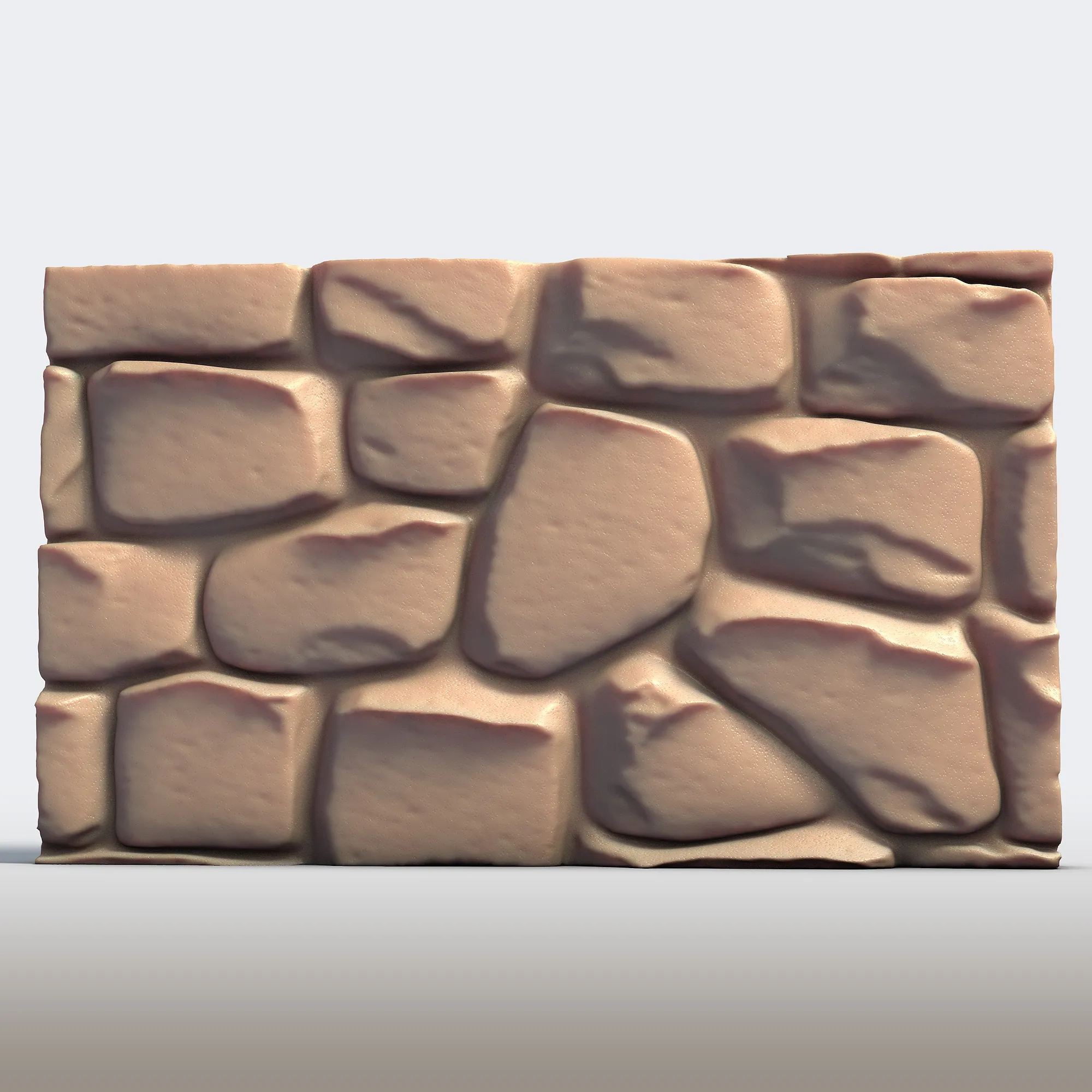 FREE - Stone Wall 3D Print Model .c4d .max .obj .3ds .fbx .stl .blend 