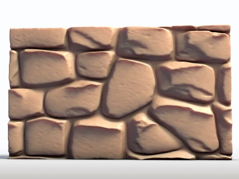 FREE - Stone Wall 3D Print Model