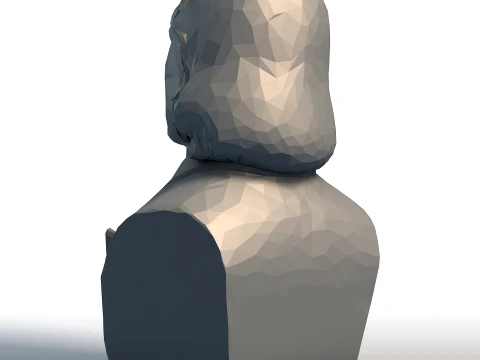 Joaquin Phoenix Low Poly Bust - Actor Portrait Sculpture - Geometric Celebrity Art 3D Print Model