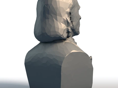 Joaquin Phoenix Low Poly Bust - Actor Portrait Sculpture - Geometric Celebrity Art 3D Print Model