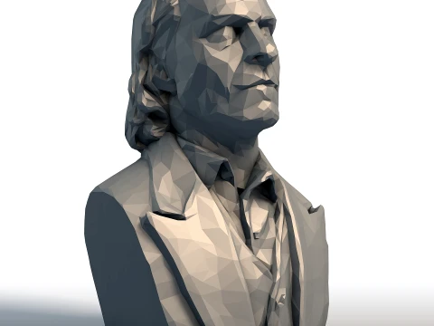 Joaquin Phoenix Low Poly Bust - Actor Portrait Sculpture - Geometric Celebrity Art 3D Print Model