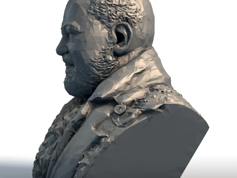 Laurence Fishburne Low Poly Bust - Morpheus Actor Sculpture - Geometric Hollywood Portrait 3D Print Model