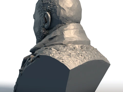 Laurence Fishburne Low Poly Bust - Morpheus Actor Sculpture - Geometric Hollywood Portrait 3D Print Model