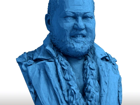 Laurence Fishburne Low Poly Bust - Morpheus Actor Sculpture - Geometric Hollywood Portrait 3D Print Model