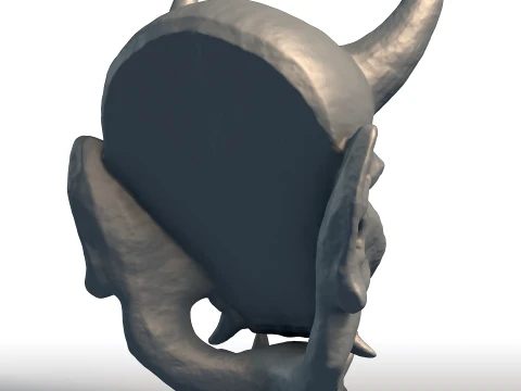 Maschera giapponese Hannya - Oni Demon Wall Art - Decorazione tradizionale asiatica per la casa Modello di stampa 3D