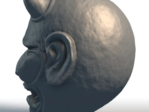 Japanese Hannya Mask - Traditional Oni Demon Art - Wall Decor Sculpture 3D Print Model