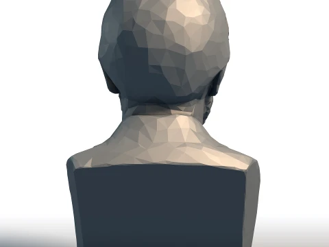 Liam Neeson Low Poly Bust - Actor Portrait Sculpture - Geometric Famous Actor Model 3D Print Model
