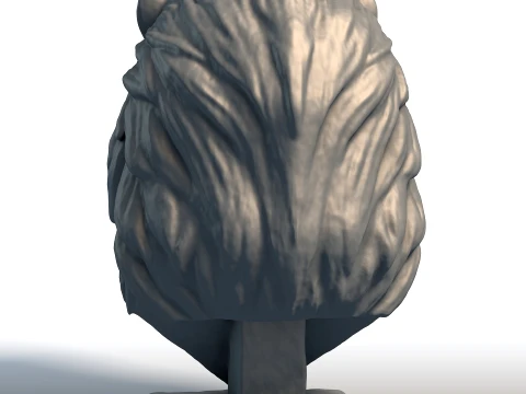 Escultura de busto de le&atilde;o - est&aacute;tua majestosa de gato grande - modelo de cabe&ccedil;a de animal selvagem Modelo de Impressão 3D