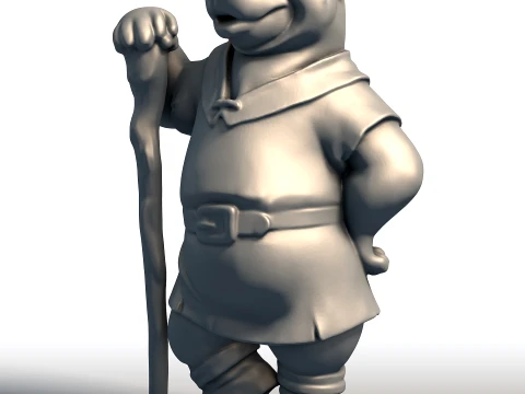Little John scultura Robin Hood compagno fedele personaggio Merry Men Modello di stampa 3D