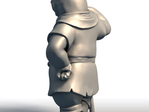 Little John scultura Robin Hood compagno fedele personaggio Merry Men Modello di stampa 3D
