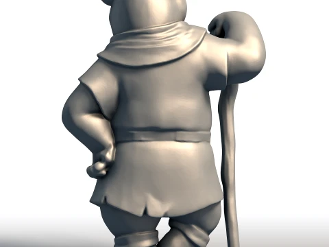 Little John scultura Robin Hood compagno fedele personaggio Merry Men Modello di stampa 3D